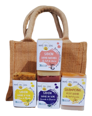 PANIER JUTE 4 SAVONS