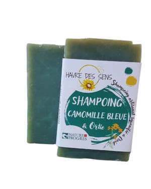Shampoing solide cheveux blanc: Camomille bleue
